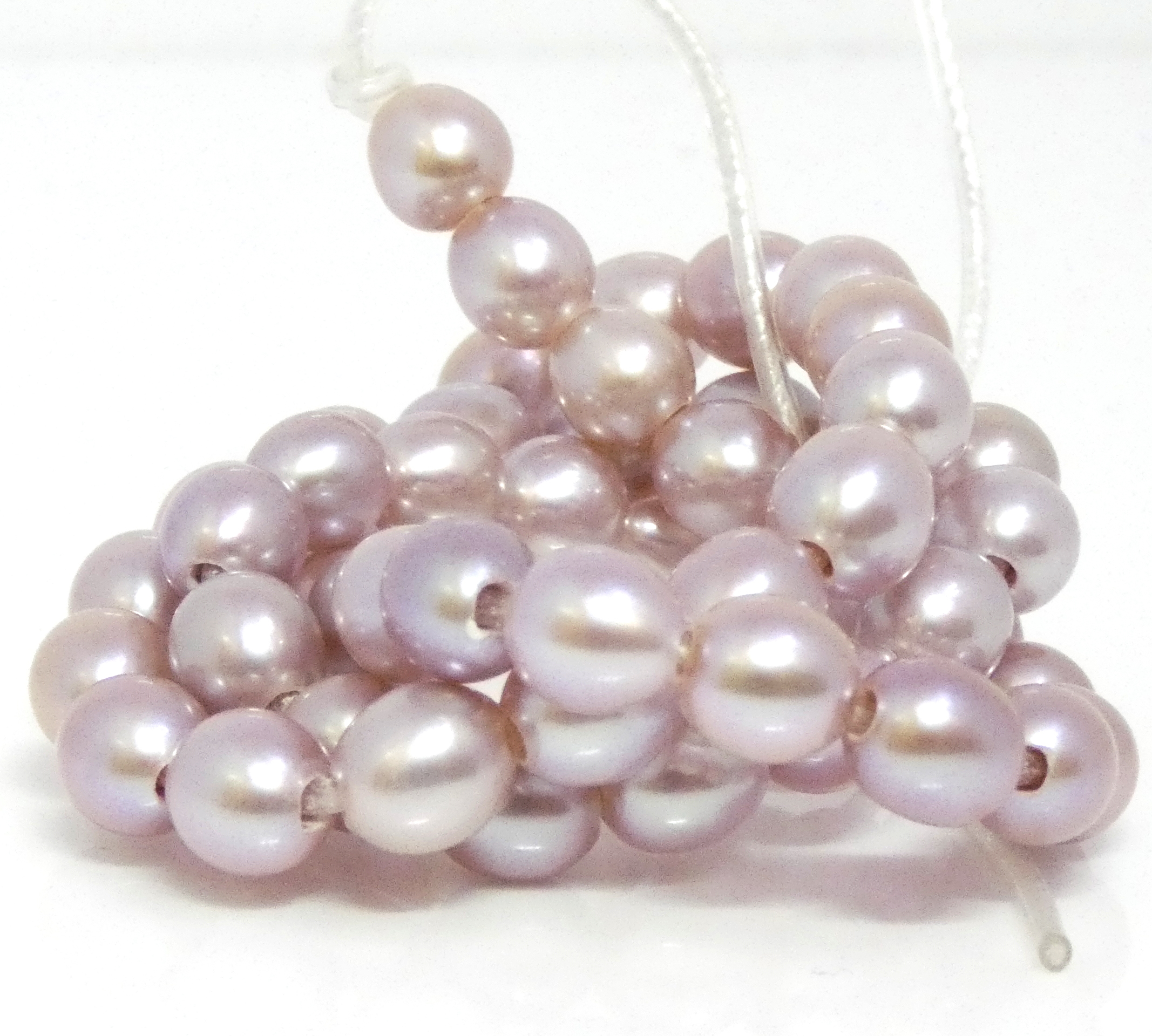 Pink Large Drill  7-7.5mm Elliptical Pearls